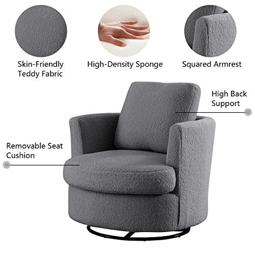 Sillón Plegable Tela Peluche Gris miniatura 5