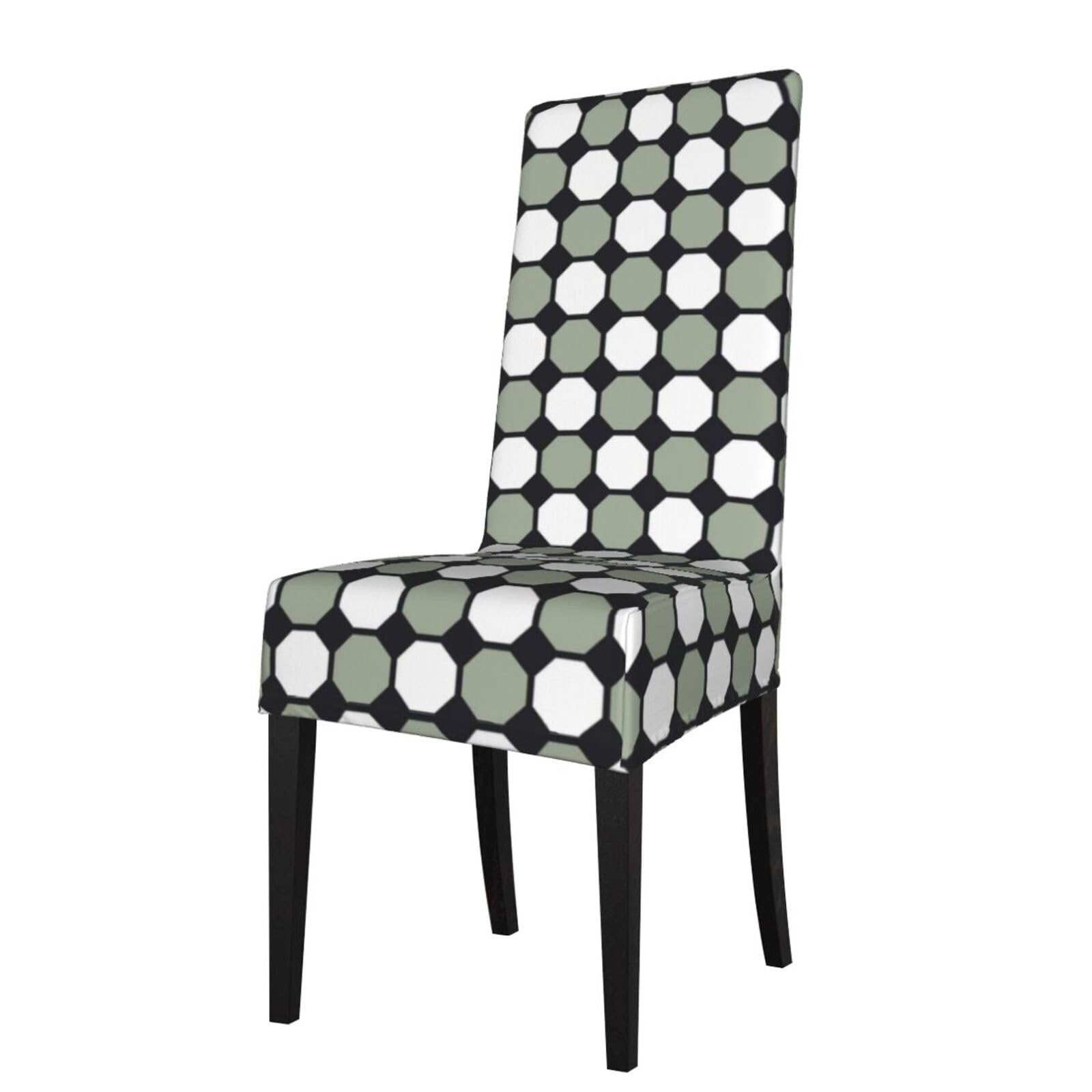 LKYMOH Seamless Octagonal Patterns, Chair Covers Stretch Chair Slipcovers for Dining Room, for Party Pet Protection Universal Fit Soft Polyester