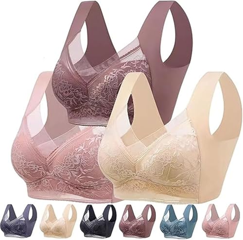 The Pink Galaxy Bra, hepinkgalaxy Seamless Sexy Push Up Wireless, Soft Breathable Full CoverageBra