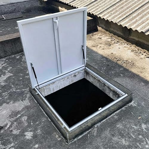 Tragaluz de acceso al techo de aluminio con placa galvanizada y asa manual 3