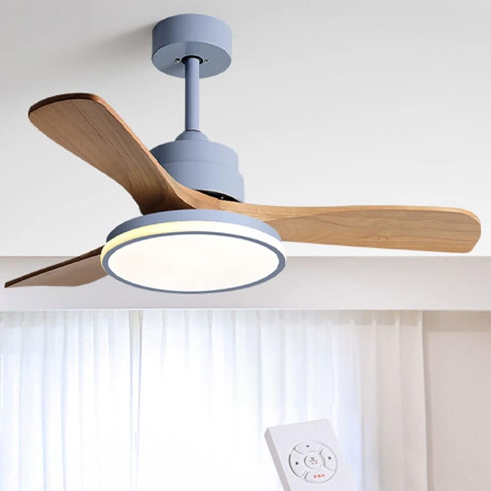 HXYSXHJUO Nordic 6 Speed Mute Ceiling Fan Light Living Room Dining Lights Lighting 72W LED Dimmable With 36in Indoor Mini Lamp Remote