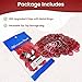 MR CHIPS Magnetic Bingo Chips with Metal Ring 3/4 Inch 300 Upgraded Pieces Red Transparent - Available in 7 Colors A Reusable Storage Bag