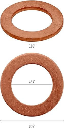 Miniatura 3 de UTSAUTO Cárter Motor Drenaje de Aceite Tapón y Arandela 7052306 5812232 Reemplazo para Polaris Sportsman RZR Ranger Scrambler 2 piezas