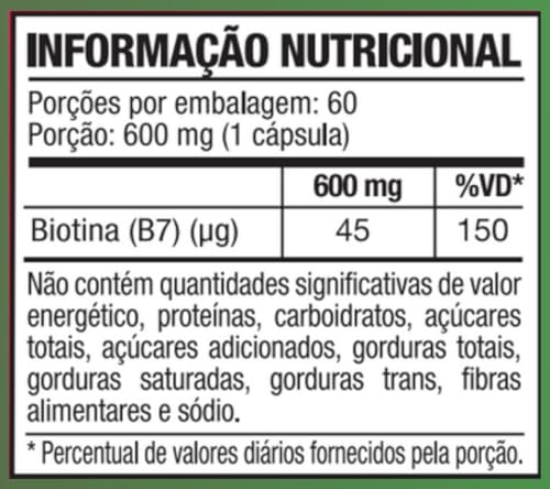 Katiguá, Biotina Dose Máxima, Formação e Manutenção de Cabelos e Pele, Sem sabor, 30 Cápsulas rígida