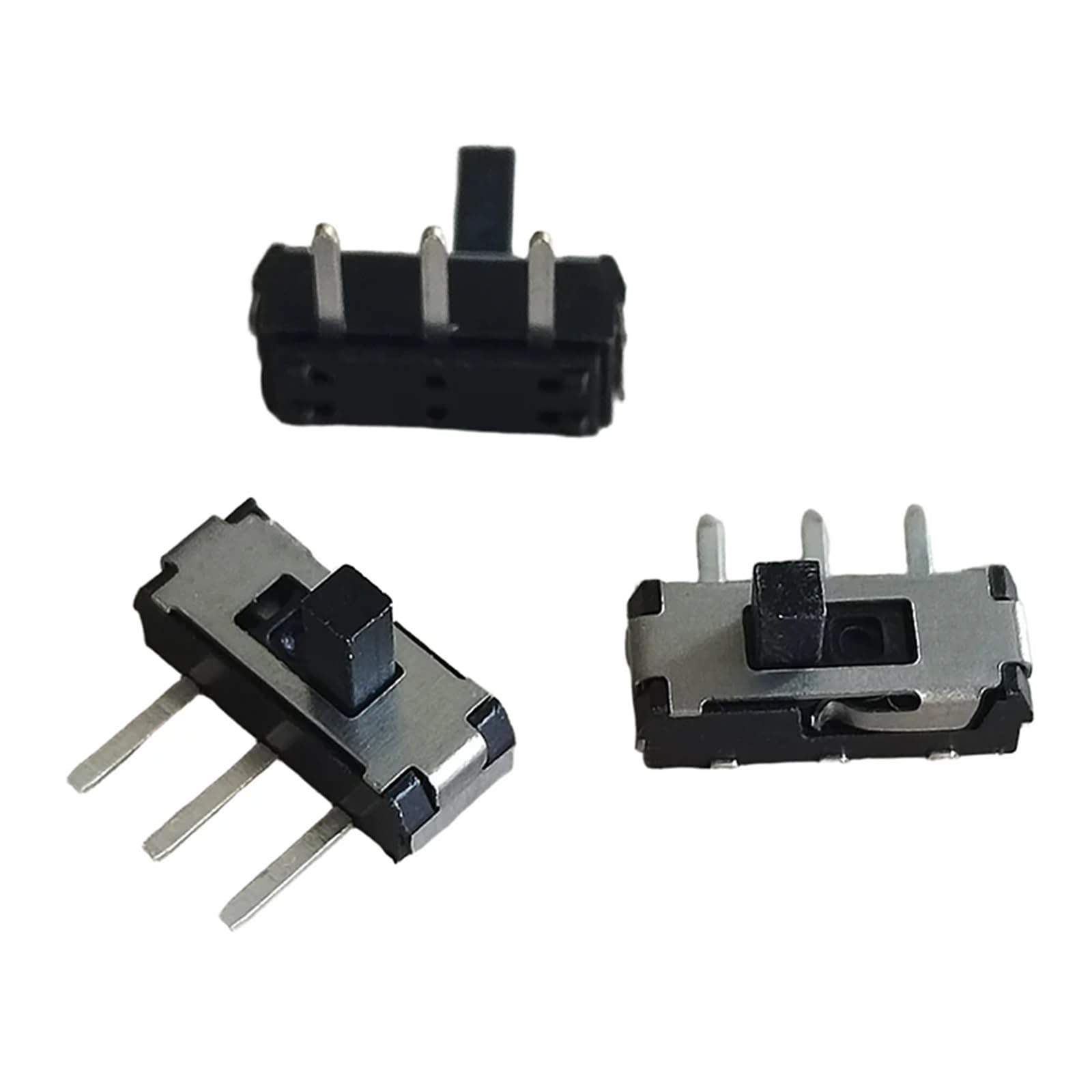 50 SZTUK MS S-12D19 (strona trzy piny) z boku mały przełącznik dźwigienkowy 1P2T DC 12 V 50 mA 3-pinowy 2-biegowy Power Sliding 3,5 * 9(K065c015-G4)