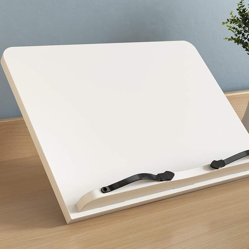 Multi Functional Book Stand White Reading Rack Plastic Holder