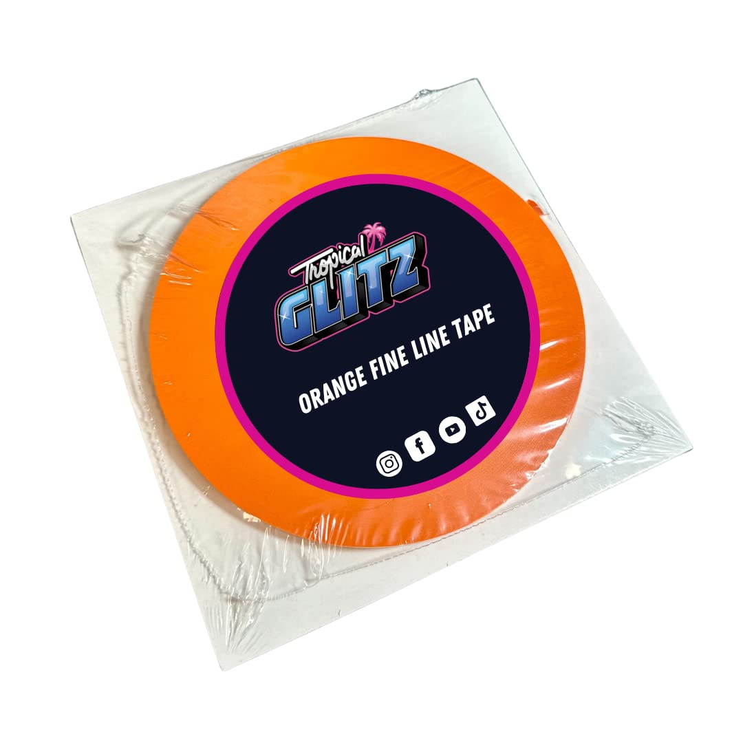 Tropical Glitz Orange Fine Line Tape Fineline Masking Tape Polytape (3/8