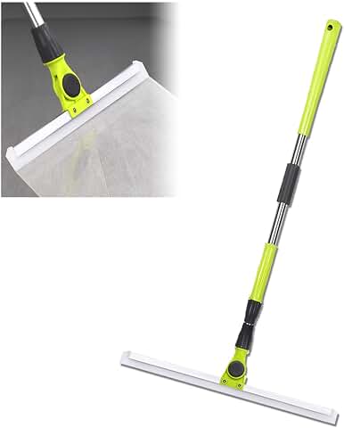 Air Broom as Seen on Tv, with 51 Long Handle Silicone Brooms for Floor Cleaning, Magic Broom Squeegee for Concrete Floor,Bathroom Tile