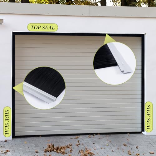 3" Garage Brush Seal Kit for Roll Up Door, 8 x 8ft by YAGEANNL - Used condition - Image 4
