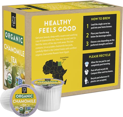 Fgo Organic Chamomile Herbal Tea K-Cup Pods - Naturally Caffeine-Free, Keurig Compatible, 24 Pods (Pack Of 1) #TOP5
