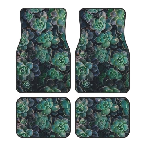Tapis de voiture à motif succulent vert universels pour camion SUV