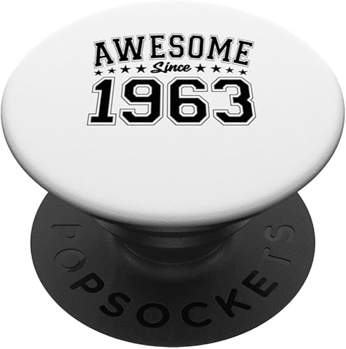 Awesome Since 1963 Birthday Awesome Vintage 1963 PopSockets Swappable PopGrip