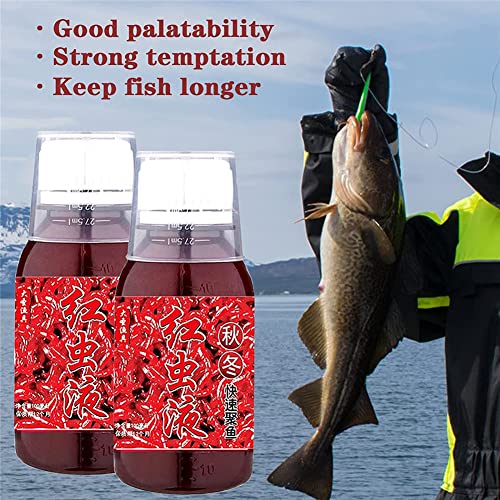 Hejabi Red Worm Liquid Bait, 100Ml Red Worm Liquid Scent Fish Attractants For Baits, Safe Super Effective Fish Bait Attractant Enhancer For Salt Water Water Trout,Cod,Carp (1Pcs) #TOP6