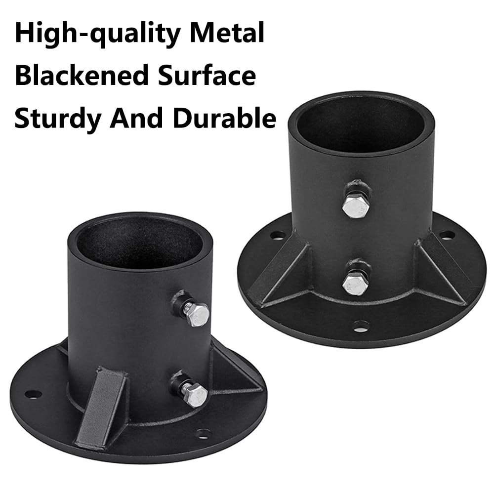 2PCS 52mm Post Base, Heavy Duty Fence Mailbox Flagpole Mount Base, Pool Ladder Fixing Post Anchor - Image 3