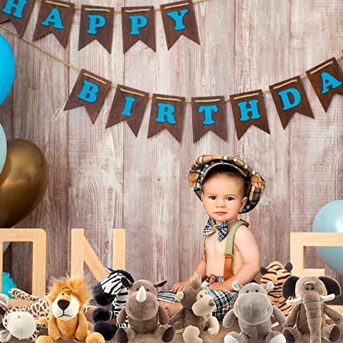 Haconba 8 Pieces 11 Inch Jungle Animal Plush Toys Plush Lion Elephant Zebra Giraffe Tiger Monkey Rhino Hippopotamus Safari Stuffed Animals Set For Jungle Safari Zoo Theme Parties #TOP2