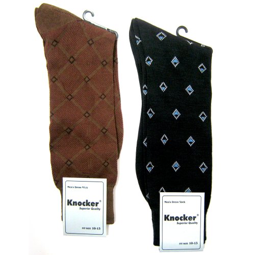 12 Pairs Mens Dress Socks Multi Color Print Casual Work Size 10-13 Crew Asst Trouser Socks Calf Crew Casual Professional Soft Lightweight Breathable Fashion Classic Comfortable Business Work Mens3