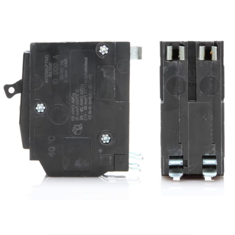 Genuine Square D QO250 Circuit Breaker Kit, 50 Amp (50A) Double Pole (2 Pole), 120/240V AC, 10kAIC, Plug-in Mount for QO Load Centers & Panels, Visi-Trip Indicator, New Replacement
