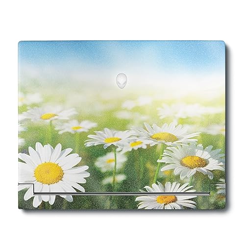 Image of MightySkins Glossy Glitter Skin Compatible with Alienware X16 R1 (2023) Full Wrap Kit - Field of Daisies | Protective, Durable High-Gloss Glitter Finish | Easy to Apply | Made in The USA