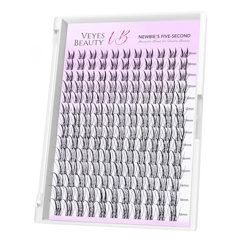 VEYESBEAUTY Lash Clusters Eyelash Extensions Thin & Invisible Band Sylph