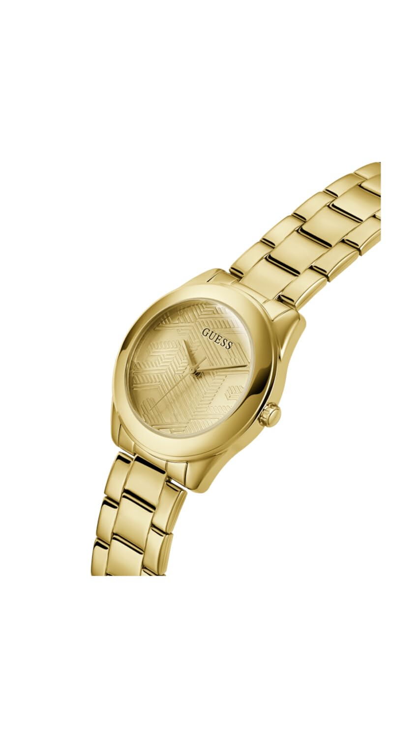Reloj analógico con Esfera G-Cube Dorado, Dorado, One Size, Moderno