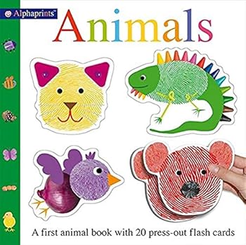 Hardcover Alphaprint Animals Flashcard Book