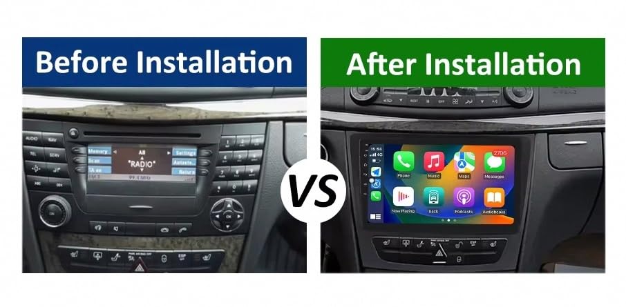 Navegación GPS Mercedes Benz W211 con Android Auto sin cables 2