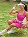 ATTRACO Tennis Sets for Women Outfit Racerback Casual Golf Workout Dress with Shorts Rose Red S