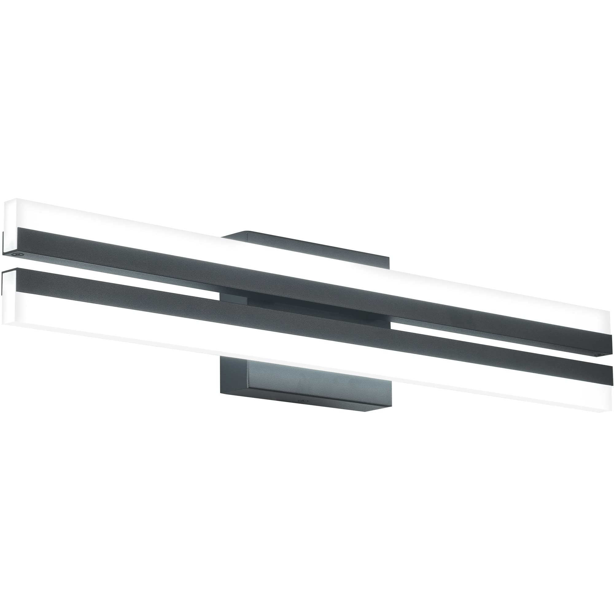 PRESDE Bathroom Light Fixtures Over Mirror 24inch Modern Black LED Vanity Light for Bathroom Wall Lighting Dimmable