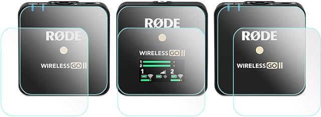WH1916 Szklana osłona ekranu kompatybilna z mikrofonem Rode Wireless GO II/Mark I (6 sztuk), szkło hartowane 9H antypęcherzykowe odporne na zarysowania, odporne na odciski palców, ultra-przezroczyste