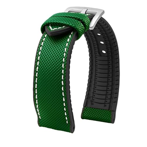 FKM�S���i�C�����X�g���b�v 20mm 21mm 22mm 23mm 24mm �t�b�f�S�� �h�� �\�t�g �ʋC�� �ϋv�� FKM�S���X�g���b�v ���j�o�[�T�������p�X�g���b�v �j���p�E�����p
