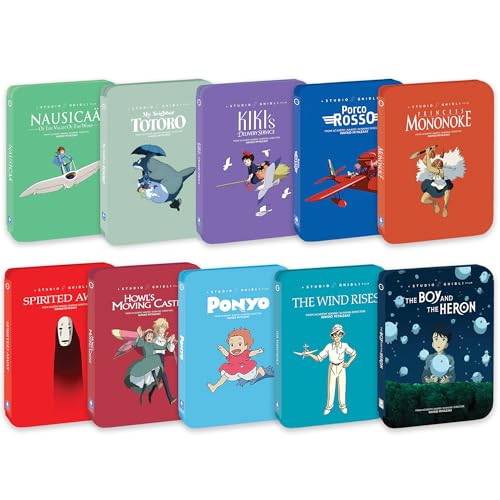 Studio Ghibli: The Master Collection -10 Films - Steelbook Edition - Bluray: Written & Directed by Hayao Miyazaki (Nausicaa of the Valley of the Wind / My Neighbor Totoro / Kiki's Delivery Service + The Boy And The Heron!) +More!