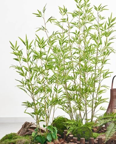 Ｗarayumi フェイクグリーン 竹 部屋 飾り 仕切り 屋内外兼用 風景装飾 竹垣 ガーデニングフェンス 人工観葉植物 光触媒 簡単保养 水やり不要 害虫駆除不要 室内、家庭、日よけバルコニー 現代的な装飾 100cm 120cm 150cm 180cm 笹竹 風景装飾アクセサリー (150cm*20)