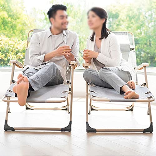 Chaise Longue Pliante Robuste et Transat de Jardin inclinable en Métal Étanche - 6