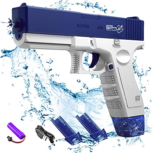 Water Gun - Electric Water Gun for Adult&Kid, Full Auto Water Gun Up to 32 FT Range, High Capacity Water Guns for Swimming Pool Summer Outdoor Activities