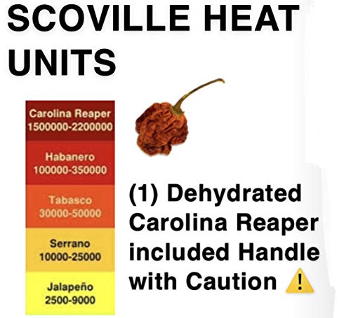 Jjd Usa Jurassic Jerky’S Inferno - Xxx Hot Beef Jerky * Every 1.5 Oz Bag Includes (1) Carolina Reaper Pepper The Hottest Pepper In The World! Can You Handle The Heat? Take The Challenge! thumb #2