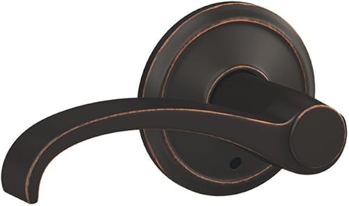 Miniatura 6 de Schlage Custom FC21 WIT 622 COL Whitney - Manija Whitney con moldura Collins para pasillos, armarios y camas y baño, color negro mate