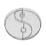 bellissa Hochwertige Yin-Yang-Gitter Form als Grabschmuck wetterfest für Friedhof oder Garten-Deko fürs Beet H4 Ø 38 x 4 cm