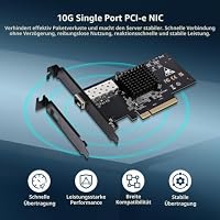 10Gbe PCI-E NIC mit 82599EN(X520-DA1) Controller, 10Gb Single Port SFP+ Netzwerkkarte, GiGaPlus 10Gbps PCI Express Ethernet LAN Adapter, Unterstützt Windows/Windows Server/VMware – Ansicht 4