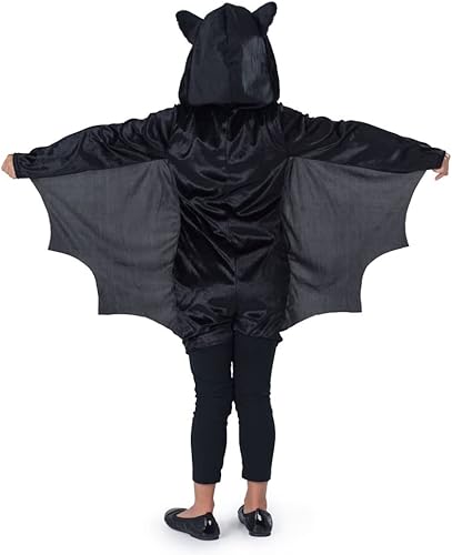 Miniatura 2 de Dress-Up-America - Disfraz de murciélago para niños, disfraz de murciélago vampiro para niñas, overol de murciélago negro con alas
