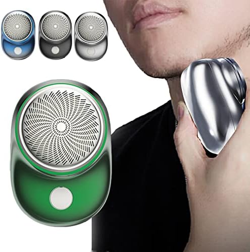 2023 Powerful Storm Shaver for Men,Rechargeable USB Electric Shaver,Powerful Storm Shaver,Mini Shaver Portable Electric Shaver,Pocket Waterproof Electric Shaver,Wet and Dry Use,for Home (Green)
