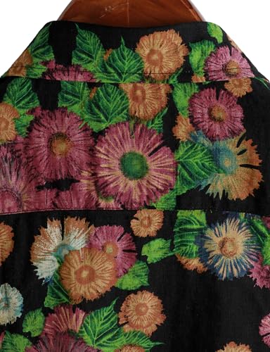 Image of VATPAVE Mens Casual Hawaiian Floral Shirts Short Sleeve Button Down Tropical Shirts Beach Summer Shirts