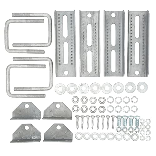 Kit support de couchette pivotant antirouille pour traverse de remorque 3x3