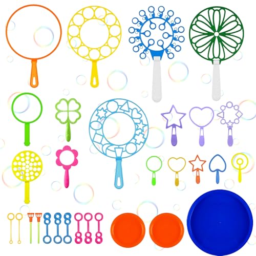 Juego de Burbujas de 30 Piezas, Varita de Burbujas, Juguete de Burbujas portátil, Adecuado para Fiestas de Verano al Aire Libre en el jardín, cumpleaños, Bodas
