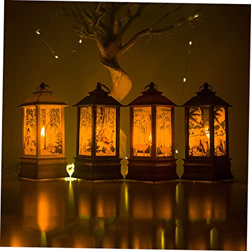 Garneck Christmas Hanging Lantern Light Chrismas Gifts Holiday Water Christmas Santa Lantern Christmas Candle Lantern Christmas Snowman Lantern Christmas Led Lantern Outdoor Bedroom Lights