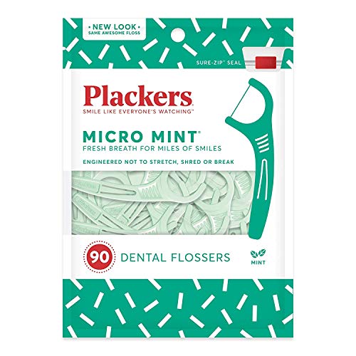 Plackers Micro Mint Dental Floss Picks, 90 Count, Pack Of 6, Green #TOP4