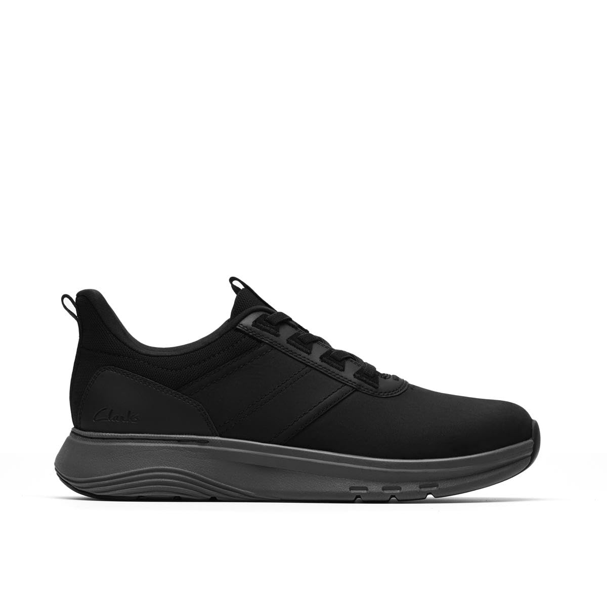 Clarks Motion Trek LX Mens Black Leather, 7