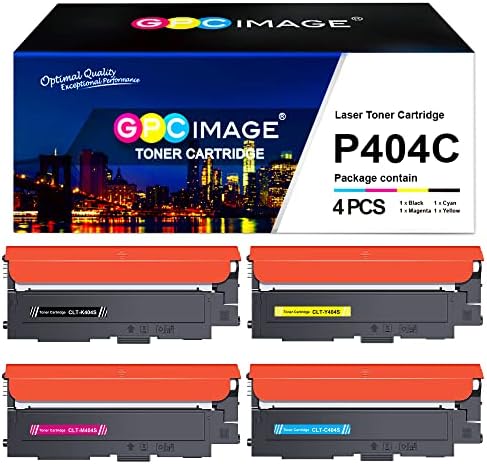 GPC Image Compatible Toner Cartridges Replacement for Samsung CLT-P404C K404S C404S K404S Y404S for Xpress SL-C430W SL-C480W SL-C480FW SL-C430 SL-C480 SL-C480FN (Black Cyan Magenta Yellow,4-Pack)