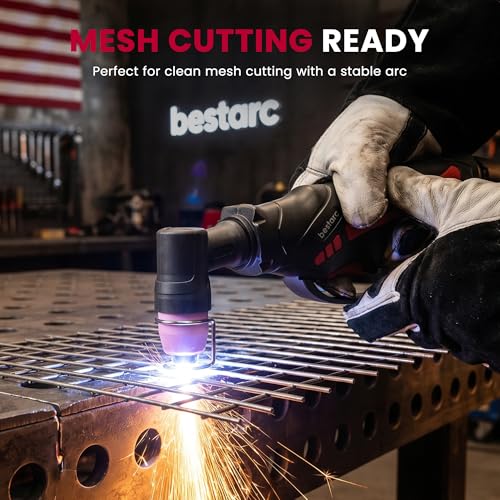 Image of Bestarc 50A Plasma Cutter Machine [Pilot Arc], 110 /220V Dual Voltage, 3 /4 inch Max Cut on Steel, Aluminum & Copper, LED Display, Air Sensor, Post Flow, 2T /4T Mode DIY, Home Garage & Workshop