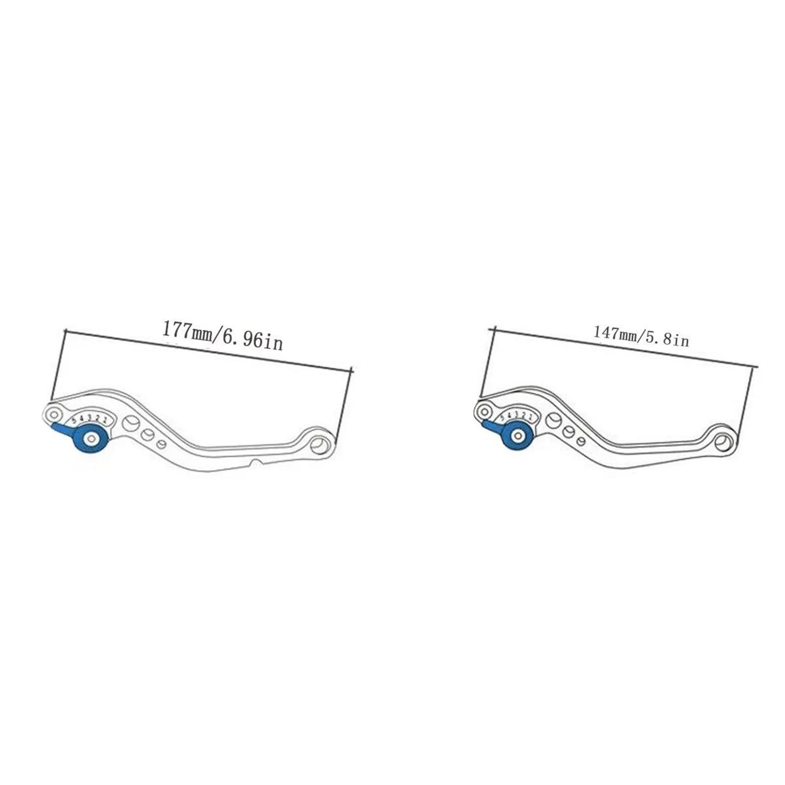 Palancas Embrague Manetas De Freno Y Embrague Ajustables Para Motocicleta Para Yamaha XT600 XT 600 XT660X XT660R XT660S X R S 1984-2016 Moto Palanca Freno(Azul,Largo)