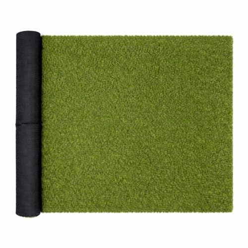Acomoda Textil – Césped Artificial Alta Densidad 7mm para Interior Exterior. Rollo Hierba Sintética con Orificios Drenaje y Fácil Instalación para Jardín, Terraza, Piscina (Altura 7mm, 1x2,5m)